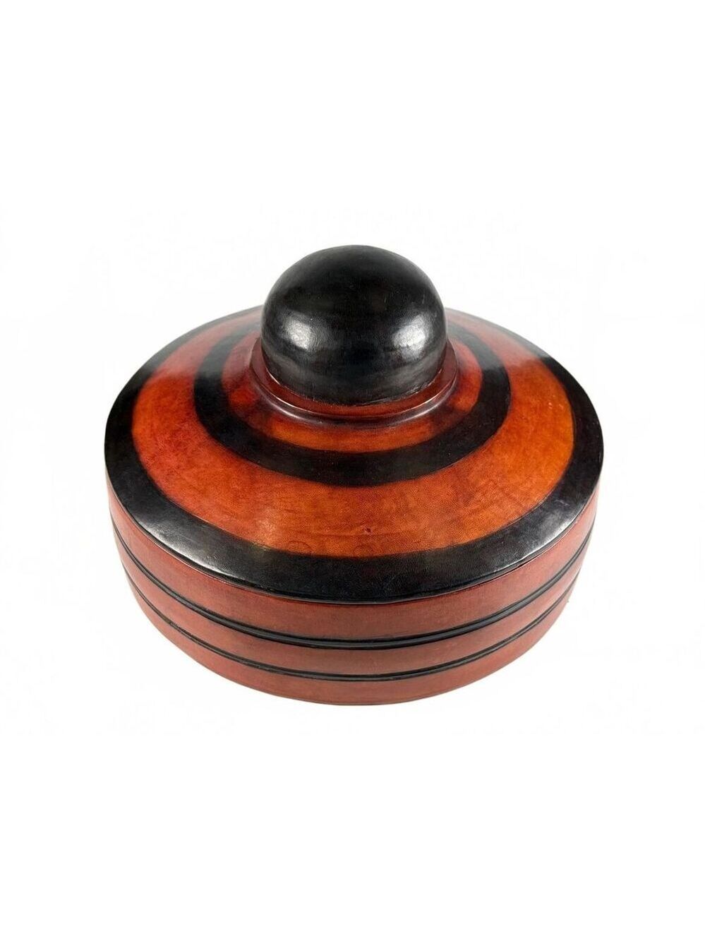 Large Vintage Tuareg Niger Azawagh Leather Lidded Box Tribal Storage Tribal Art